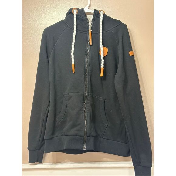 NWOT Wanakome Hera Black Full-Zip Hoodie Sweatshirt Women's Large - Picture 2 of 14